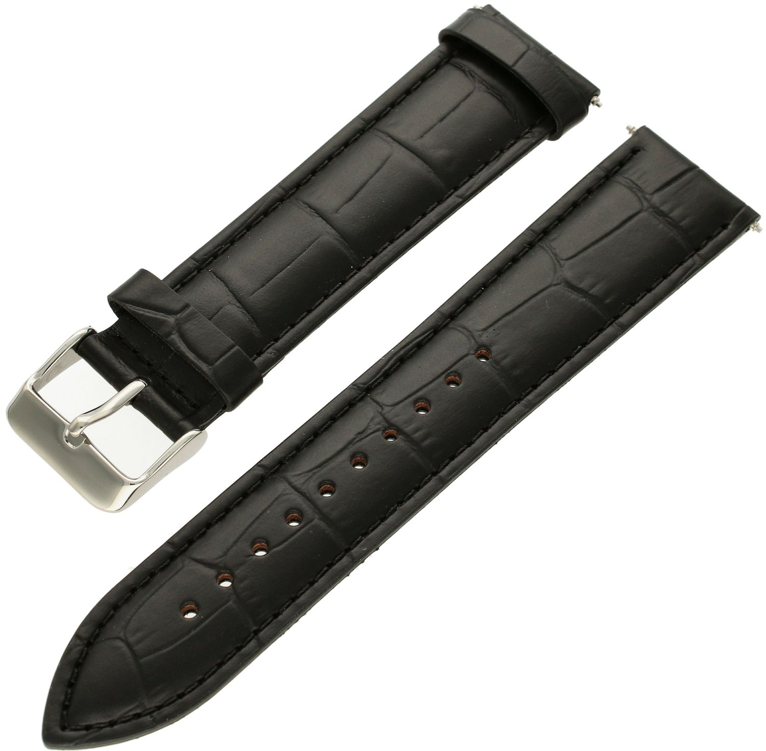 Pasek Lorus czarny skórzany do zegarka Lorus RS945AX9. Pasek do zegarka Lorus RM393EX9. Czarny pasek do zegarka Lorus. Pasek skórzany Lorus..jpg